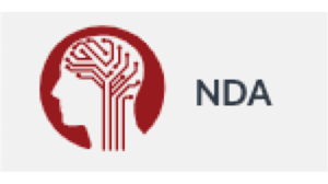 Logo of the NIMH Data Archive (NDA): red stylized image of a human head facing left.
